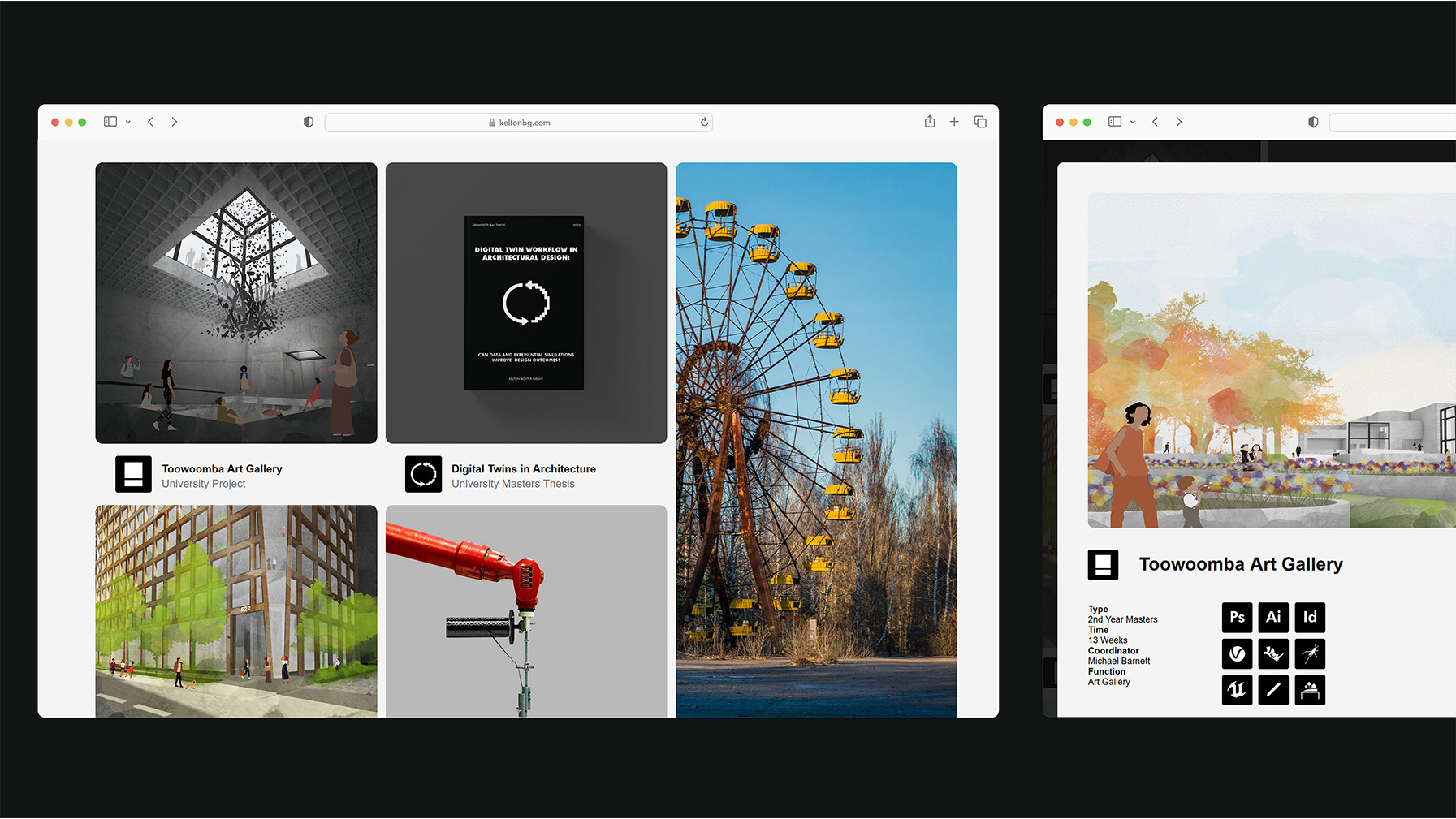 Portfolio Project Grid page